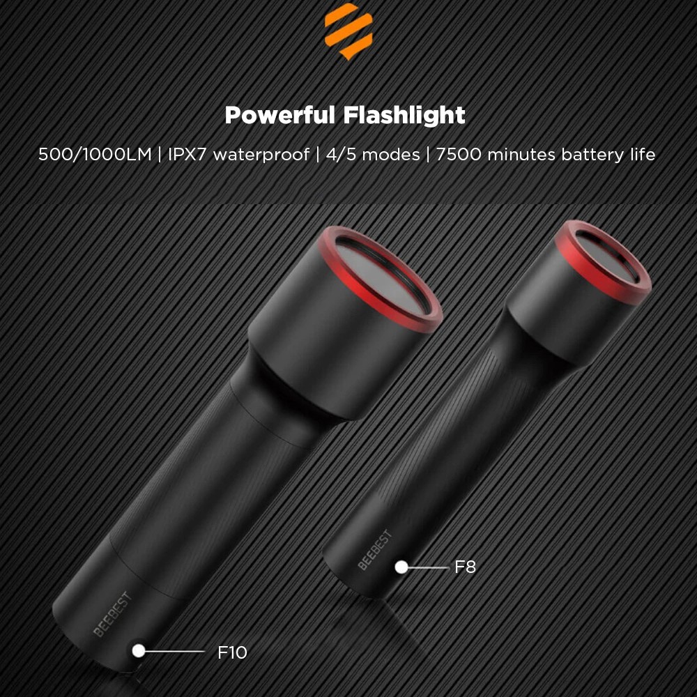 Đèn Pin Mini Xiaomi Beeest F8 / F10 500lm / 1000lm 2000mah / 5000mah Tiện Lợi Có Thể Sạc Lại Bằng Cổng USB