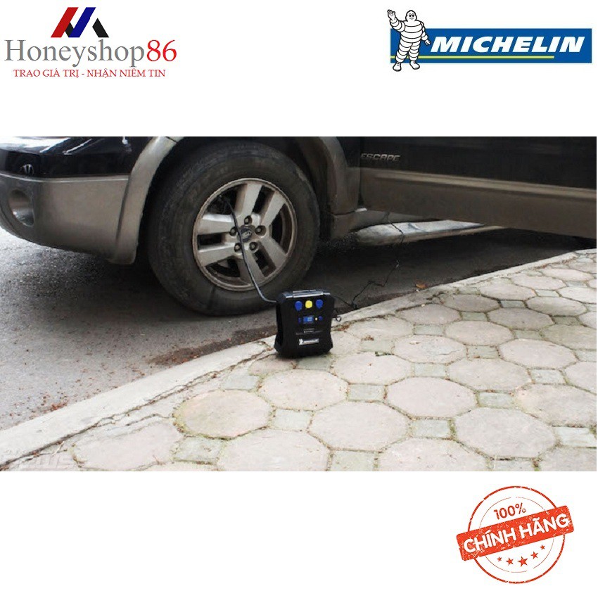 Bơm điện tự động Michelin 12V (12266)  dùng bơm lốp ô tô  – Thiết bị đồng hành cùng ô tô của bạn HONEYSHOP86