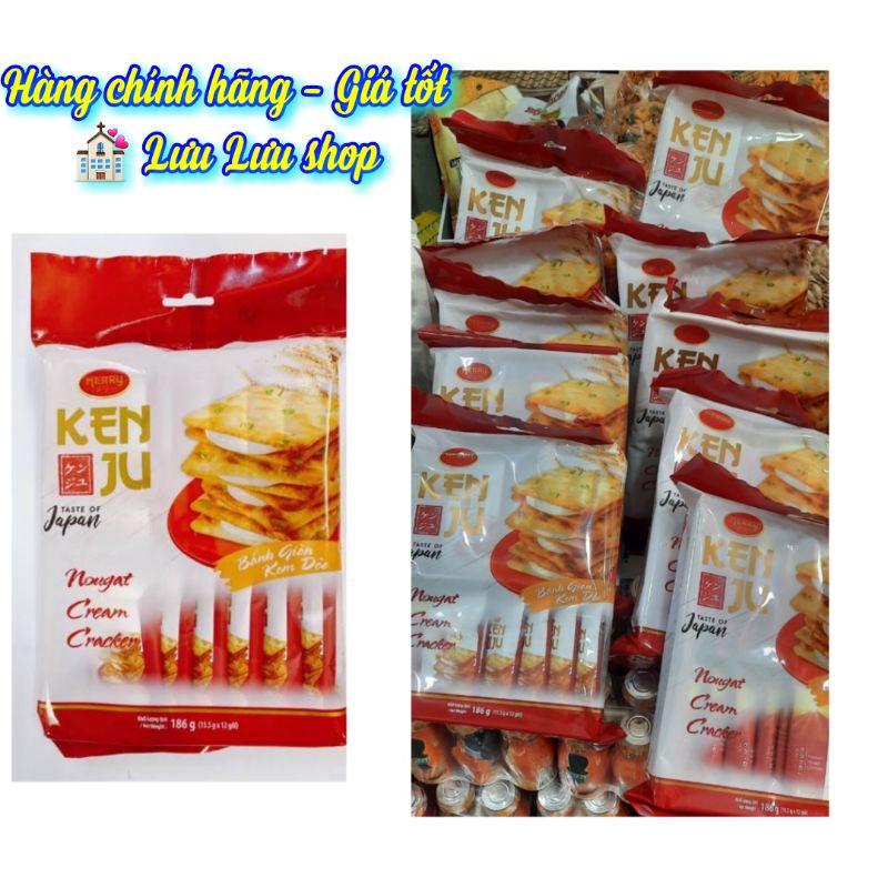 (HOT ITEM) Bánh nougat hành kem dẻo Richy KenJu bịch 186g ( 12 bánh)