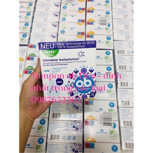 Băng vệ sinh ống nút 5 giọt - Tampon Ob flexia super plus  - chuẩn Đức (mẫu mới nhất)