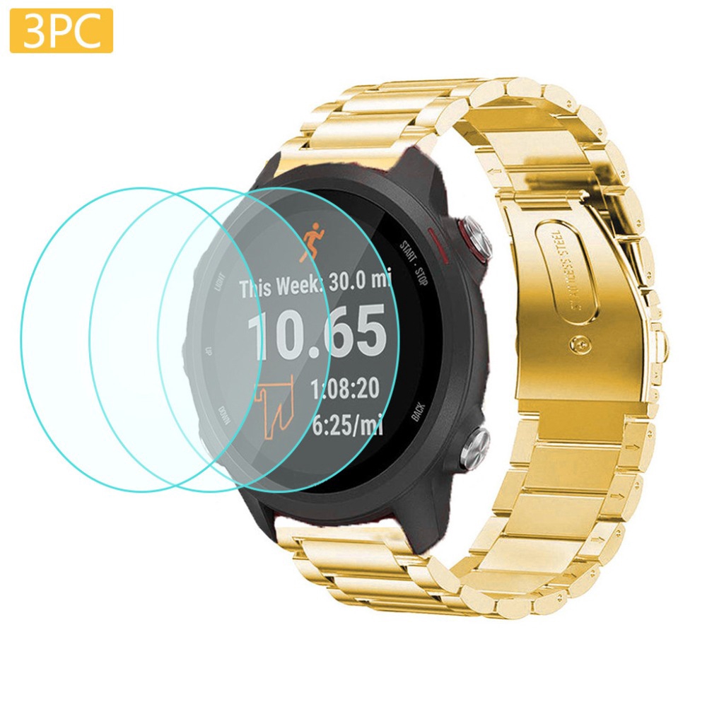 5 PCS  for Garmin Forerunner 245 945 935 735xt 735 645 Clear Film Tempered Glass Screen Protector Watch Anti-scratch