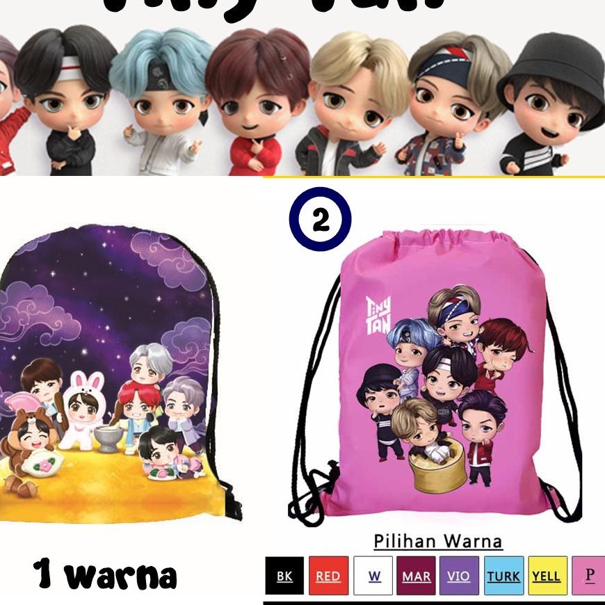Ba Lô Dây Rút In Hình BT21 BTS ✓