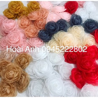 HOA HỒNG VOAN CÀI ÁO SANG TRỌNG, QUÝ PHÁI BÁN CHẠY NHẤT (PHỤ KIỆN XINH ĐẸP) - HOA CÀI ÁO