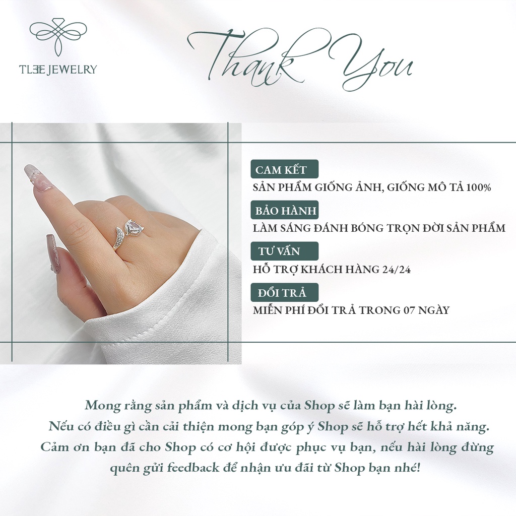 Nhẫn bạc nữ TLEE hồ ly nạm đá cao cấp NCJ A0117