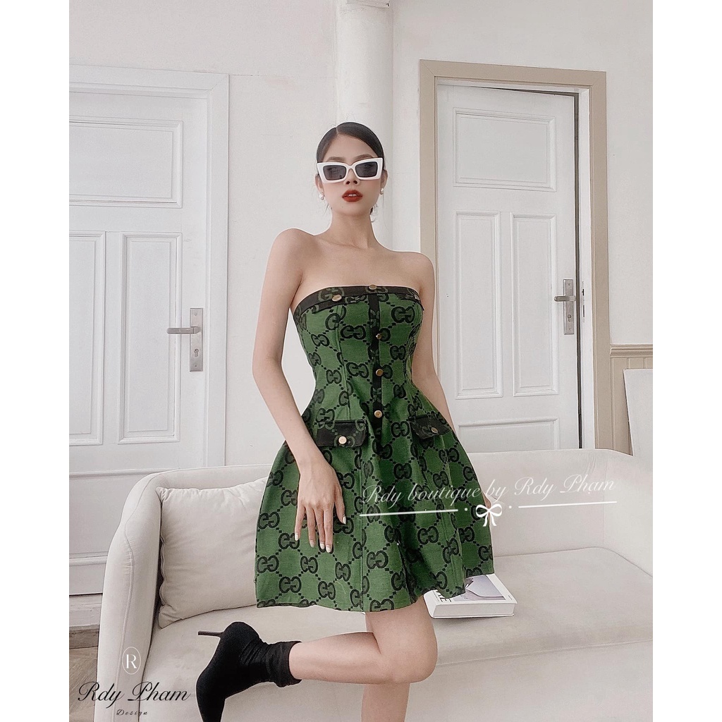 Váy guci xanh lá
