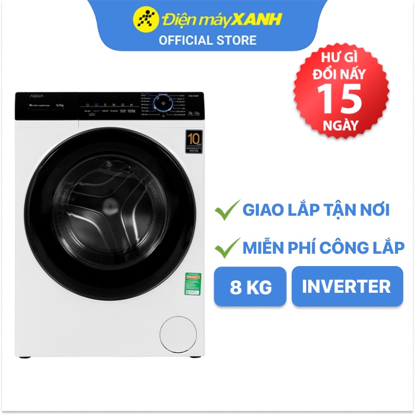 Máy giặt Aqua Inverter 8 KG AQD-A800F W