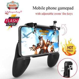 W10 Mobile Game Trigger Fire Button Handle Grip Shooter Controller PUBG W10