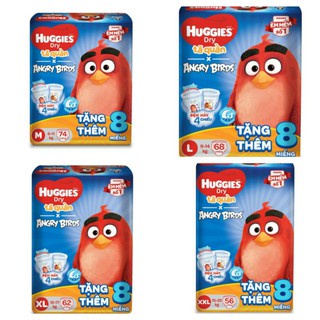 Bỉm Huggies Quần M74/L68/XL62/XXL56(đệm mây mẫu mới) Có Phiên Bản Chim Angrybird