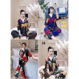 [MUA 2 GIẢM 30%] [50-65kg] Đồ Bộ Lụa Mango - Sóng Cộc Dài Cánh Dơi (P1)