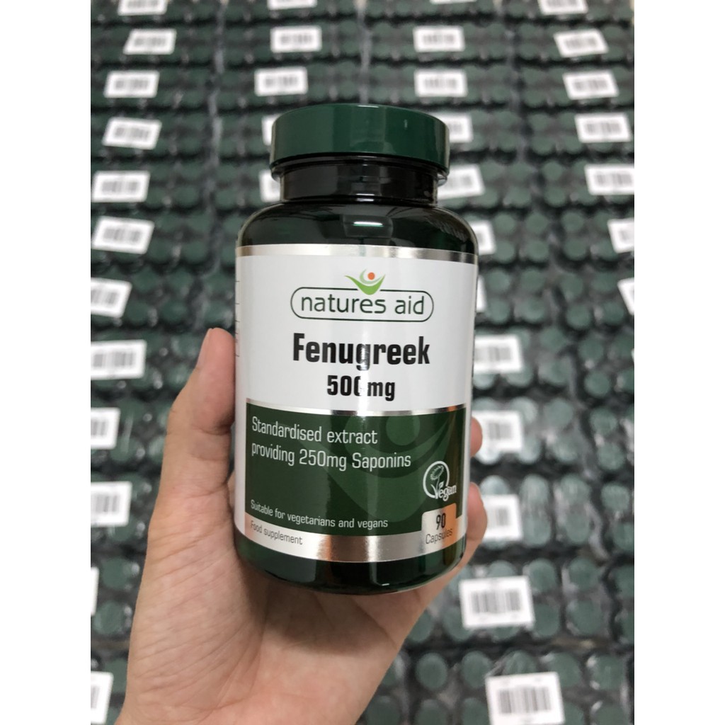 Viên Uống Lợi Sữa Fenugreek Natures Aid 500mg Của Anh