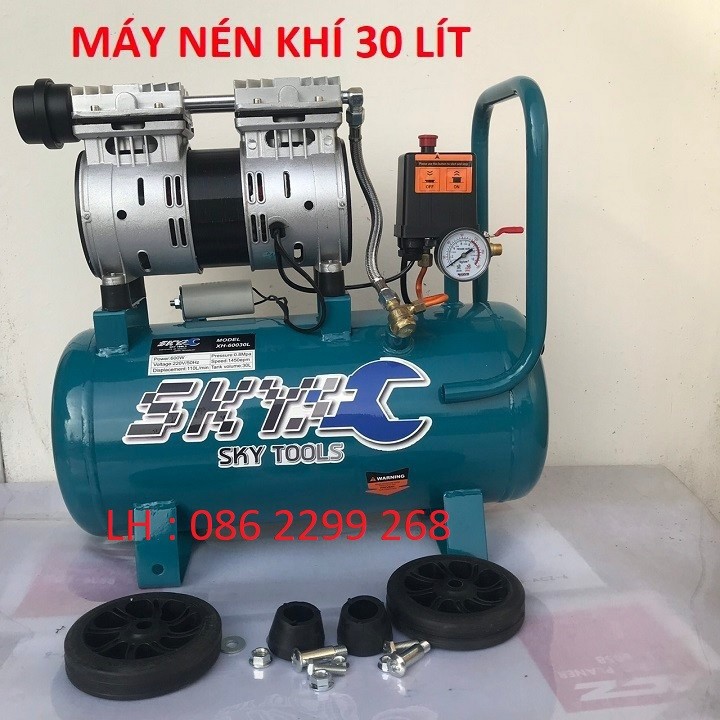 Siêu khỏe !!! Máy nén khí không dầu bình 30L công suất 600W