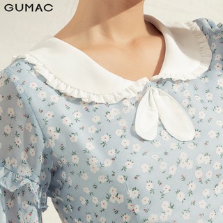 Đầm nơ cổ phối bèo DA1179 GUMAC
