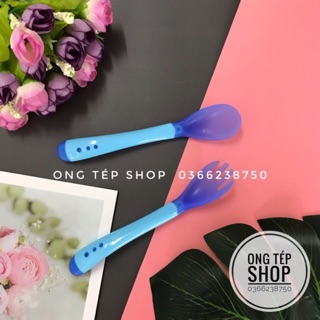 Set thìa dĩa báo nóng, thìa ăn dặm cho bé