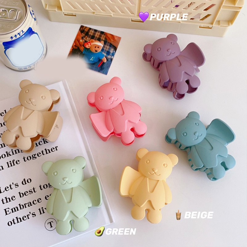 Kẹp Tóc Hình Móng Vuốt Gấu Màu Kẹo Ngọt Chống Trượt Thời Trang Cho Nữ