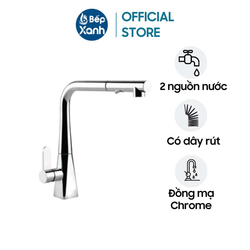 Vòi Rửa Chén Hafele HYDROS HT20-CH1P259 570.82.210 - 2 Nguồn Nóng/Lạnh - Hàng Chính Hãng
