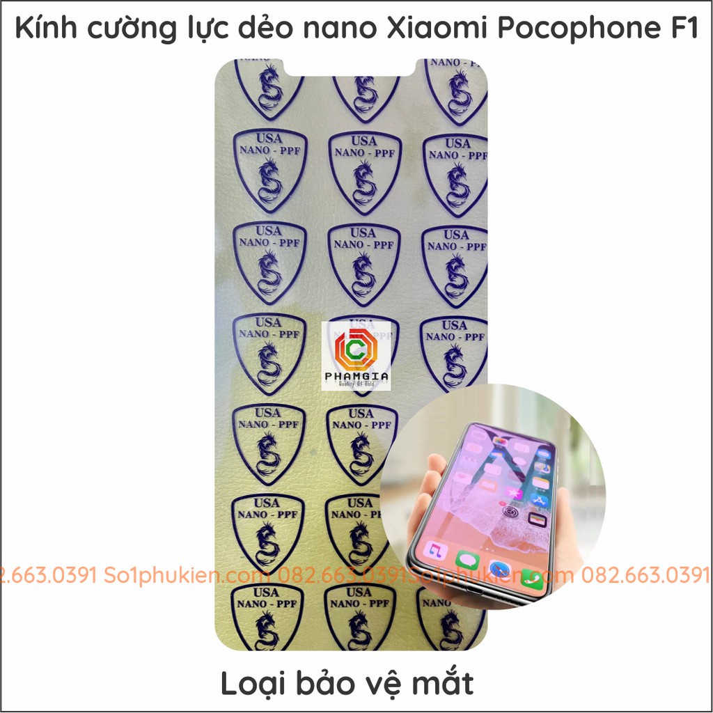 Cường lực dẻo nano Xiaomi Poco Phone F1  chuẩn đẹp