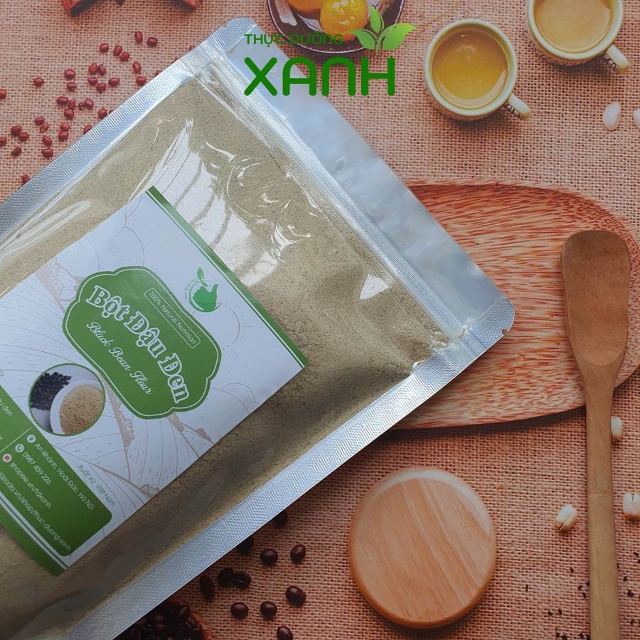 500Gr Bột Đậu Đen Xanh Lòng, Bột Đậu Đen Nguyên Chất Rang Tay - Thực Dưỡng Xanh
