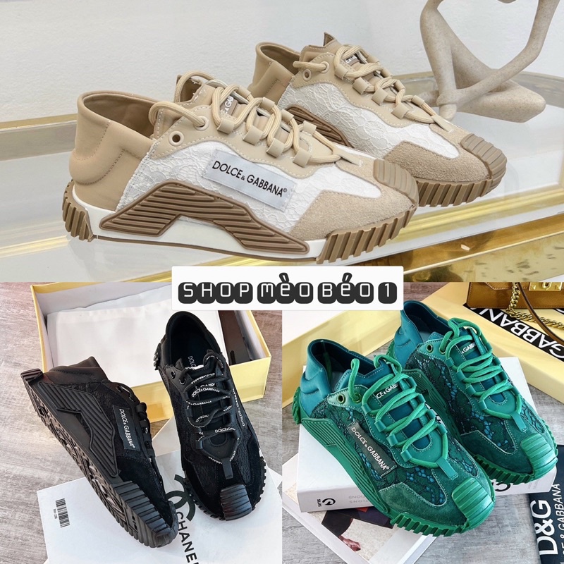 Giày thể thao dolce DG viền pha màu fullbox