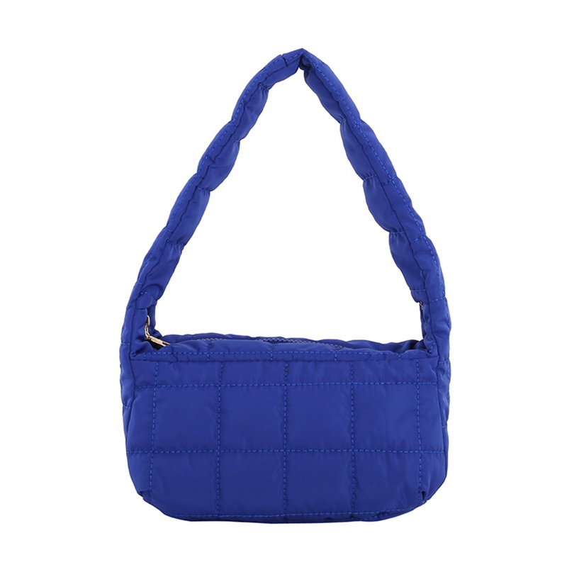 Túi Xách Đeo Dưới Cánh Tay Vải Cotton Nhỏ Họa Tiết Kẻ Sọc Dễ Thương Cho Nữ