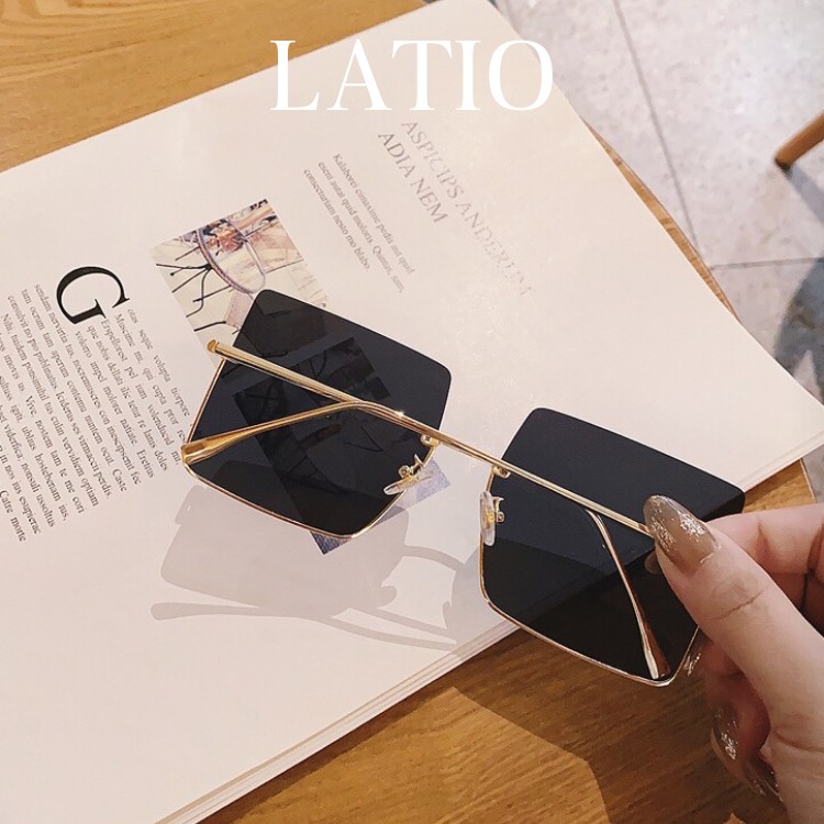 Kính mát nữ thời trang LATIO cao cấp mẫu thiết kế gọng vuông không viền sang chảnh