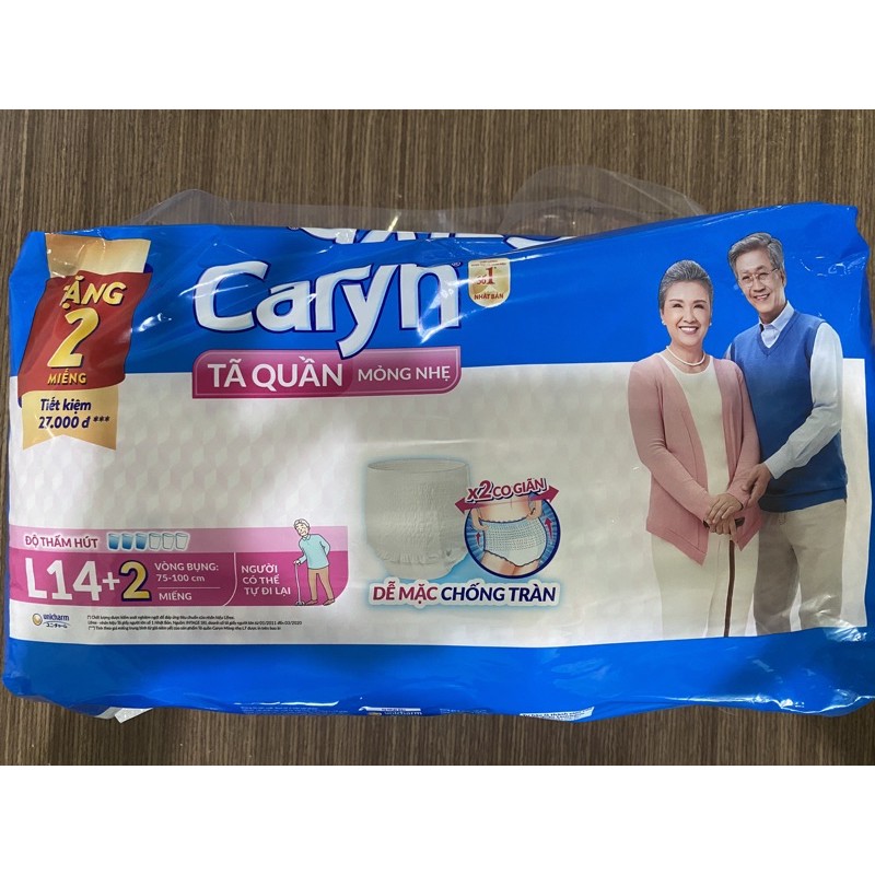  Tã Caryn Quần M16/L14 /M8/L7Dành Cho Người Già