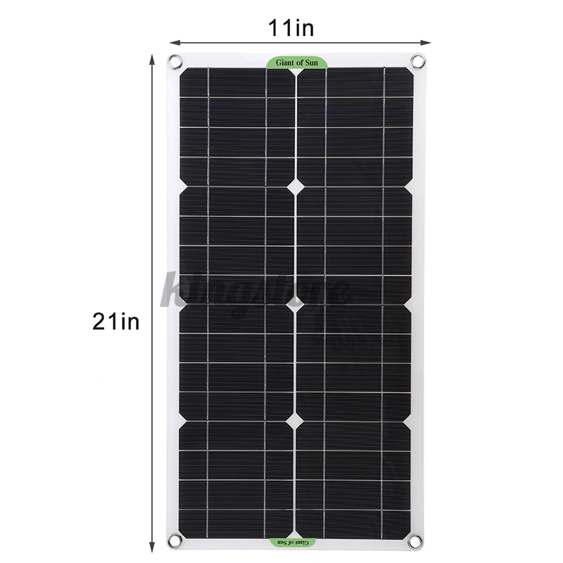 Tấm Pin Năng Lượng Mặt Trời 250W 60A/100A Kết Nối USB DC 12/5V Kép Dùng Khi Đi Xe Đạp