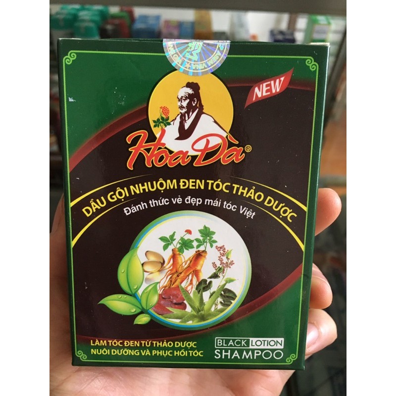 Dầu gội nhuộm đen tóc thảo dược, Dầu gội Hoa Đà