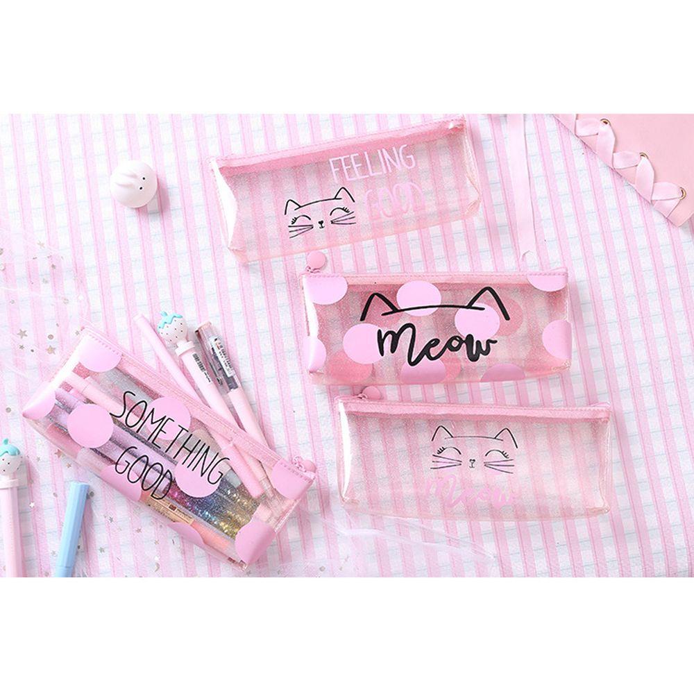 Hộp Đựng Bút Trong Suốt Chống Thấm Nước Tiện Dụng Cho Học Sinh / Văn Phòng