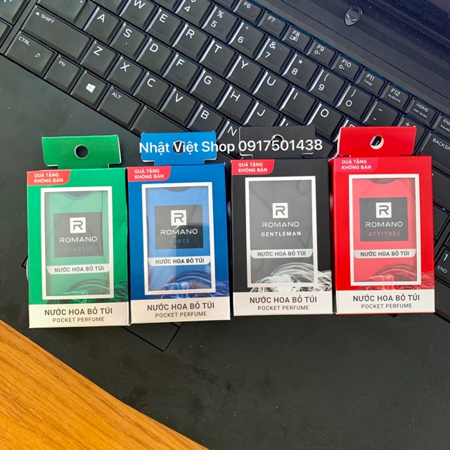 [Hàng quà tặng] Nước Hoa Bỏ Túi Romano (18ml) | Thế Giới Skin Care