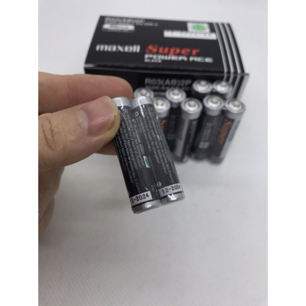 Pin 1.5V MAXELL AAA (3A) đen Super Power Ace nhập khẩu Indonesia dùng cho Remote, chuột máy tính, máy SPO2