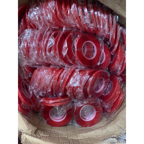 Băng keo đỏ nail , keo cuộn đỏ 2 mặt dán mẫu móng , tạo fan mi , dùng trong nailbox