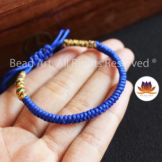 Vòng Tay Dây Ngũ Sắc Thắt Chỉ Màu Tibet Handmande (XANH DƯƠNG), Vòng Tay Phong Thuỷ, Hợp Mệnh Thuỷ, Mộc S50 - Bead Art
