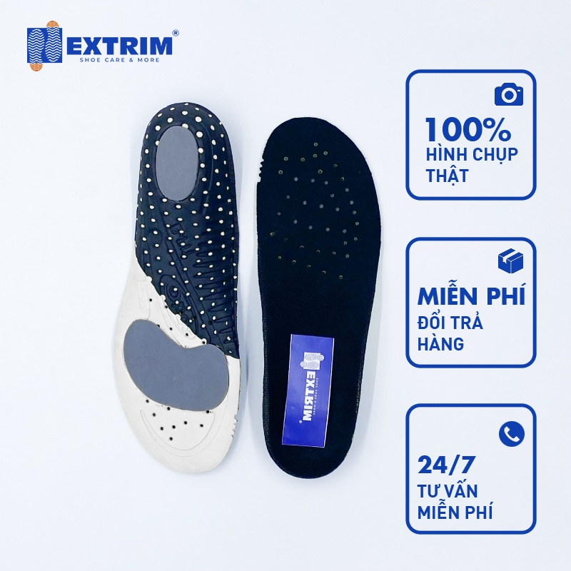 Lót Giày Thể Thao EXTRIM Độ Đàn Hồi Cao, Êm Chân, Siêu Nhẹ, Khử Mùi, Thoáng Khí Bảo Vệ Bàn Chân Đủ Size Nam Nữ