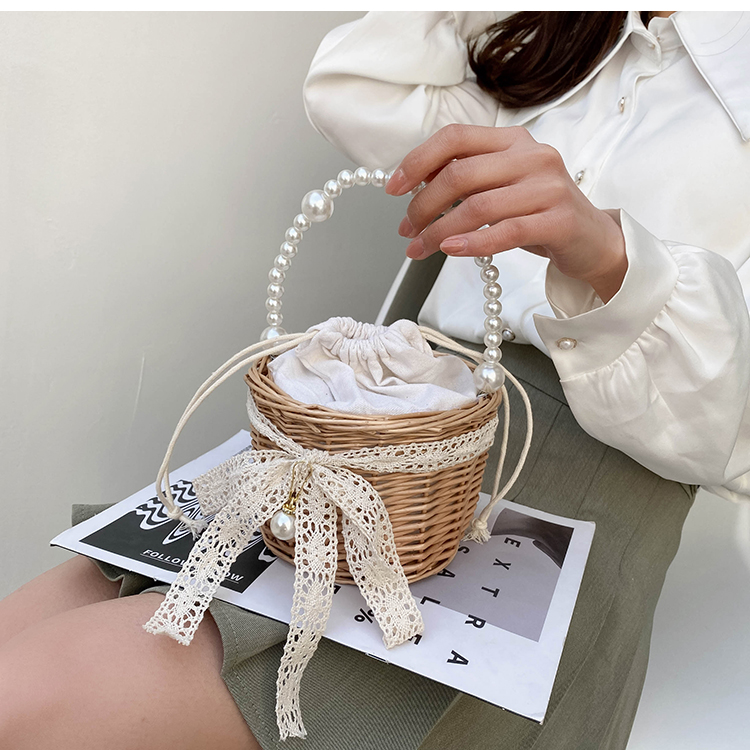 Túi Cói Xách Tay JASMIN NOIR Thời Trang 2021 Cho Nữ