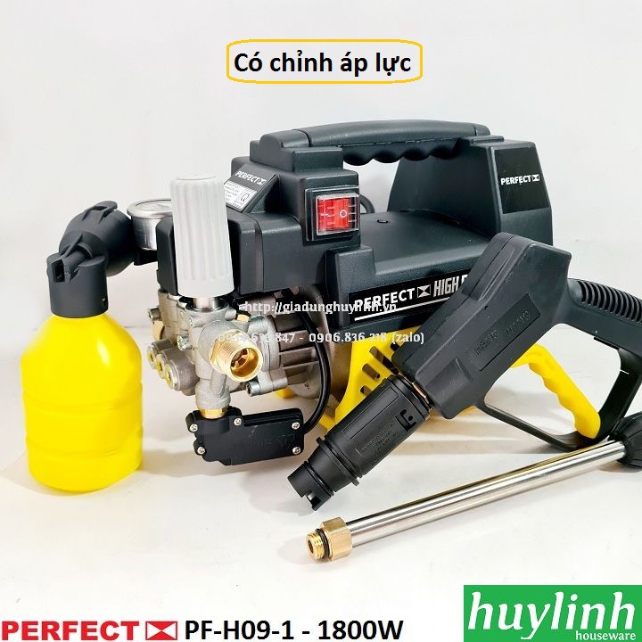 Máy xịt rửa xe chỉnh áp Perfect PF-H09-1 - 1800W [Model 2021]