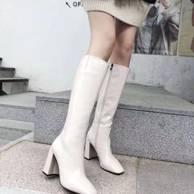 Boots nữ da bóng hàng xịn loại cao cấp nhất có cả size 39(chat trước check size với shop ạ)