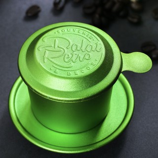 Mua Phin cà phê  bộ  mẫu nhôm anode bắn cát  màu retro green  Dalat Retro