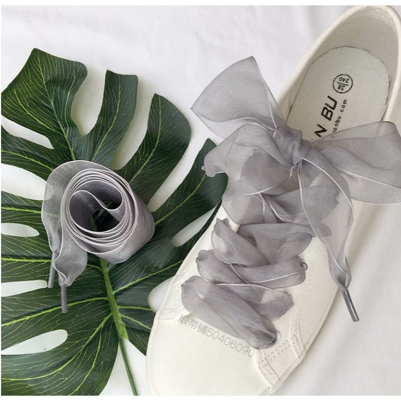 Cặp dây giày thể thao thắt nơ trang trí 2.5cm thời trang