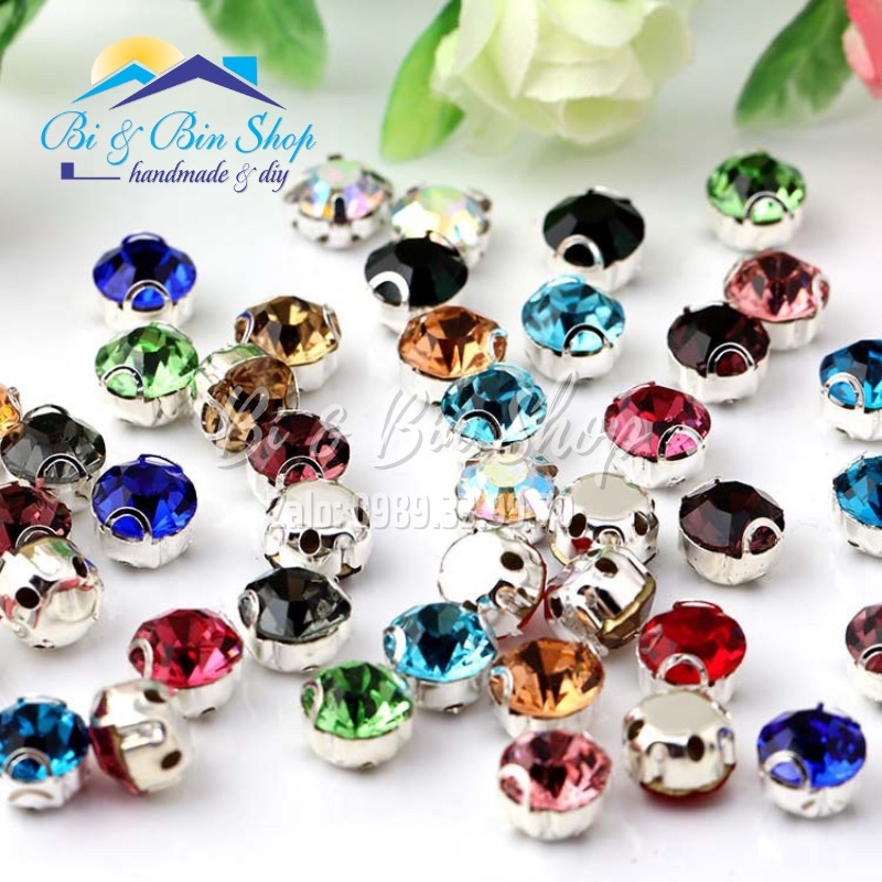 150 Viên Đá Đế S12-3mm Tròn 2D Hạt Pha Lê Đính kết Trang Phục, Làm Phụ Kiện Thời Trang