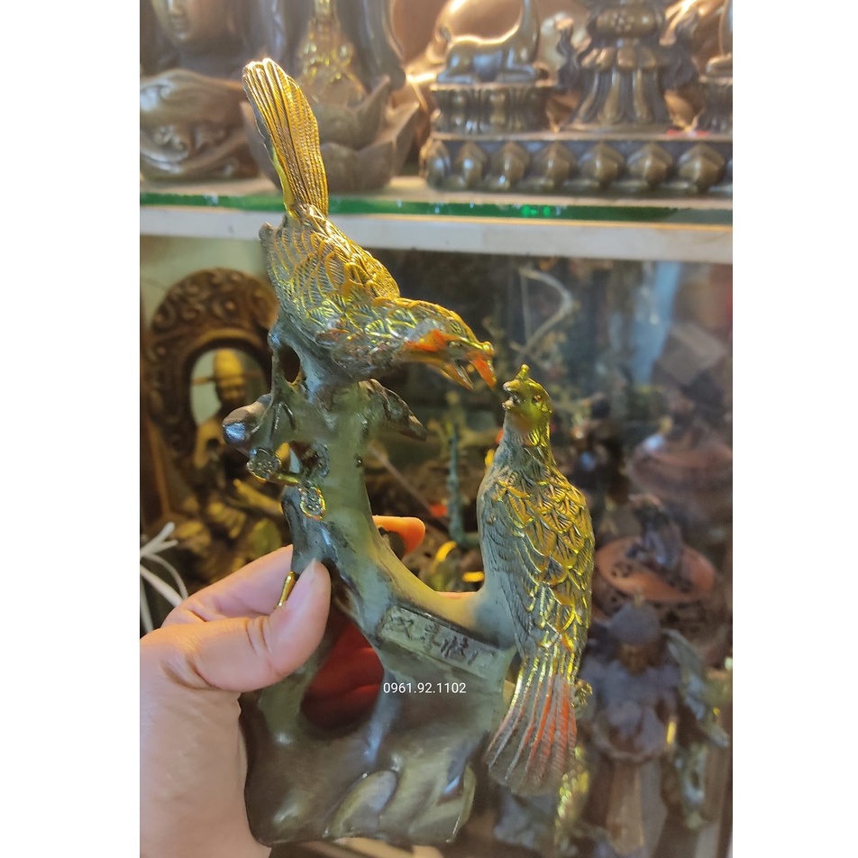 Tượng Đôi Chim Uyên Ương  Bằng Đồng Phong Thủy Cao