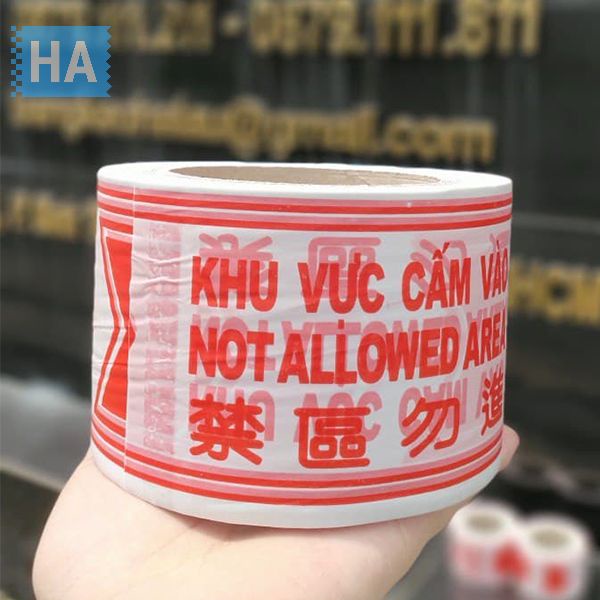 Cuộn dây rào cảnh báo khu vực cấm vào loại đẹp , dây an toàn công trường, khu vực cách ly