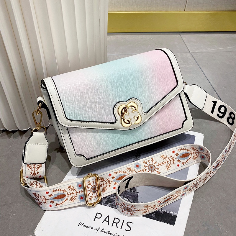 Túi Đeo Chéo Vuông Nhỏ Màu Gradient Phong Cách Mới Cho Nữ