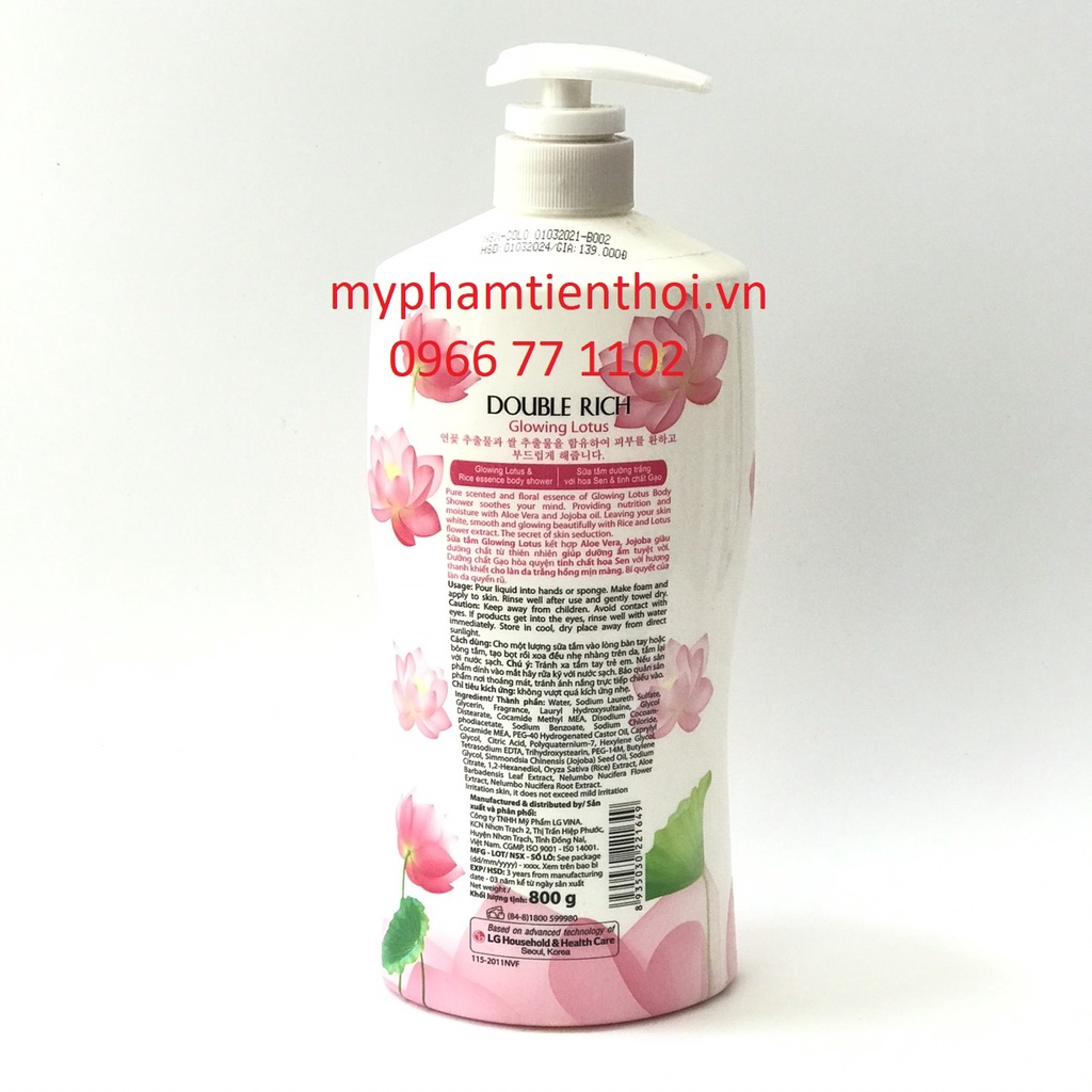 Sữa tắm Double Rich Eva’s Secret hương hoa hồng 800g