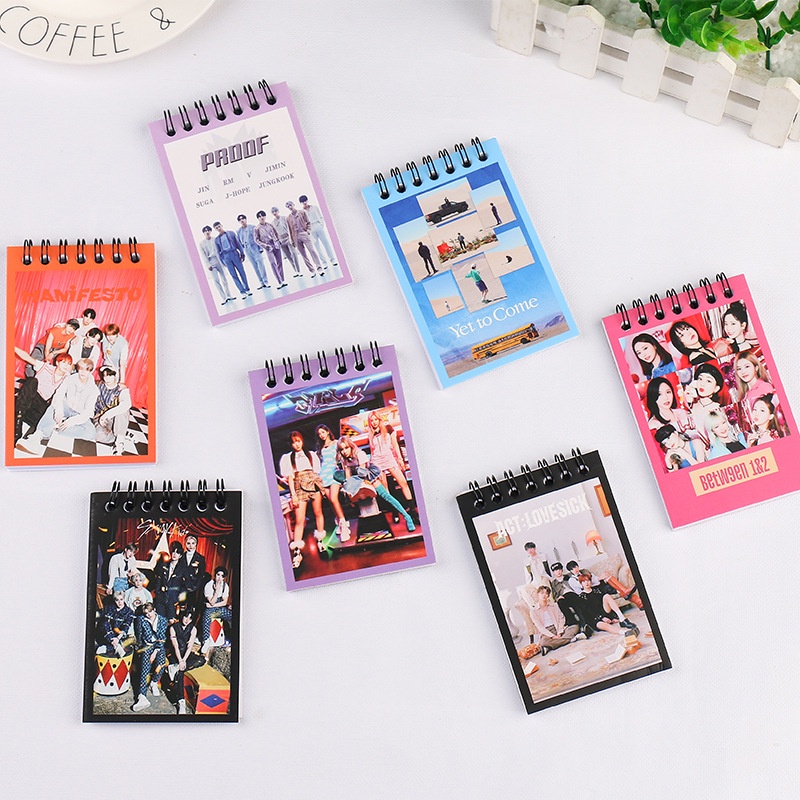 Sổ Tay Ghi Chú Họa Tiết Nhóm Nhạc Kpop Bts TWICE Straykids