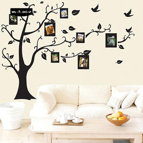 Đề can dán tường hình cây khung hình