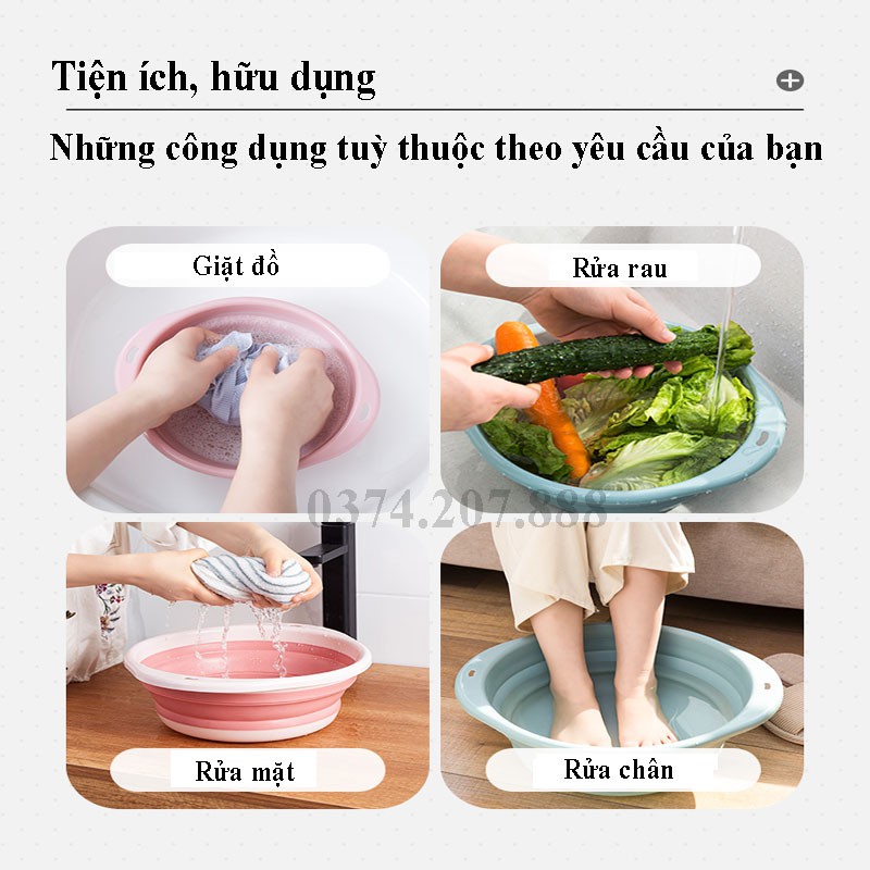 Chậu Rửa Gấp Gọn Chất Liệu Cao Cấp Đa Năng Tiện Dụng