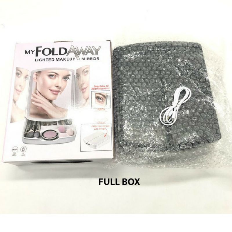 Gương trang điểm có kệ đựng mỹ phẩm My Fold Away