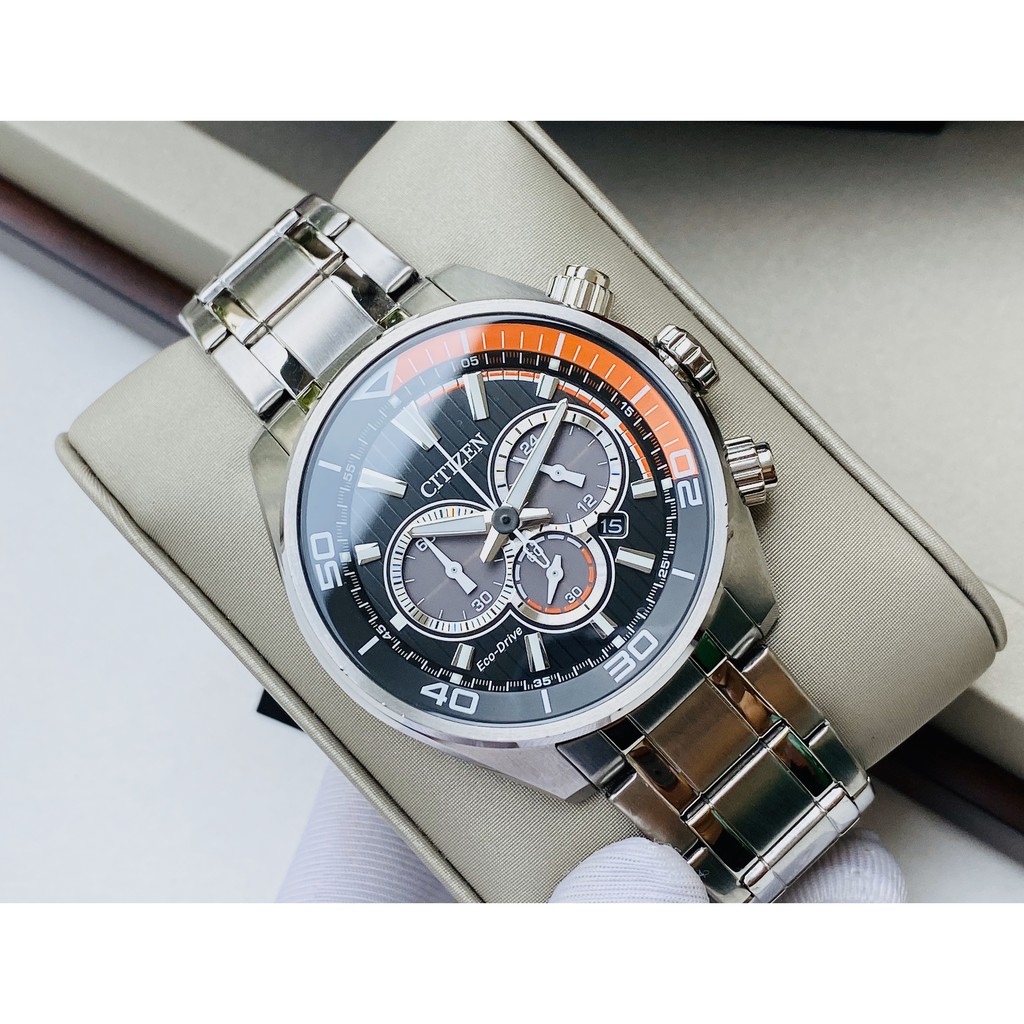 Đồng hồ nam chính hãng Citizen CA4330-57E - máy Quartz pin năng lượng ánh sáng - kính cứng