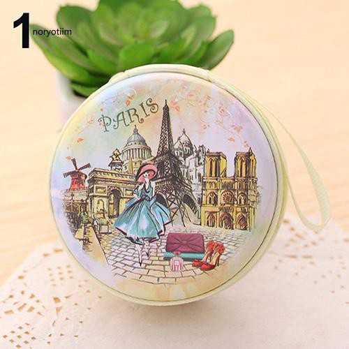 Túi đựng chìa khóa , tai nghe hình tròn hoạt hình dễ thương