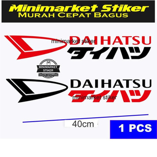 Daihatsu kanji Nhãn Dán Trang Trí Cửa Kính Xe Hơi Màu Đen-Đỏ